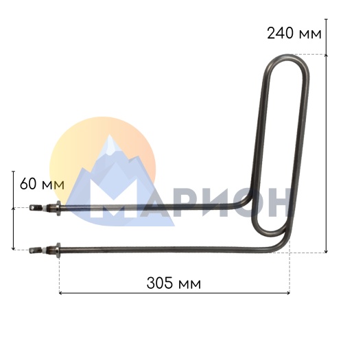 ТЭН 170 А 8,5/5,0 J 220 шт М12*1.5 (холодная зона 40мм)
